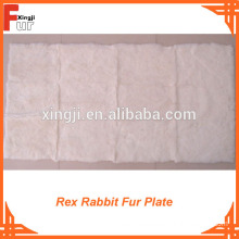 Pure White Rex Rabbit Fur Plate